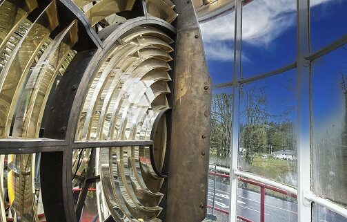 First Order Fresnel lens in Triangle Island Lighthouse